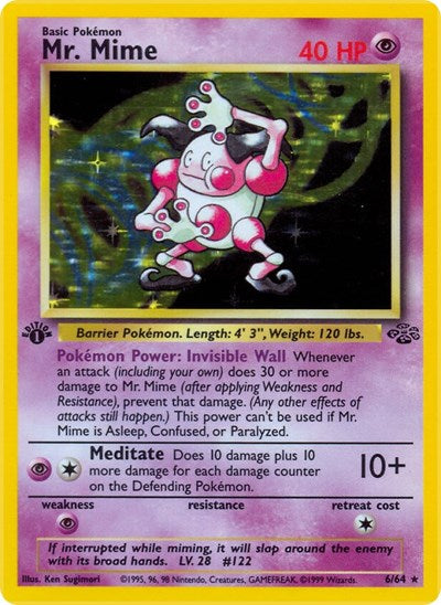 JU: Mr. Mime (6) (1st Edition Holofoil)
