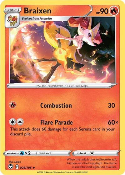 SWSH12: Braixen (Reverse Holofoil)
