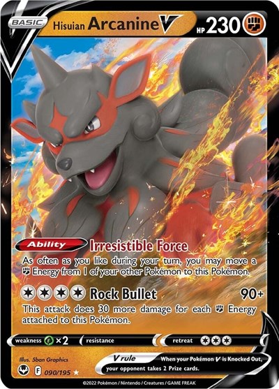 SWSH12: Hisuian Arcanine V (Holofoil)