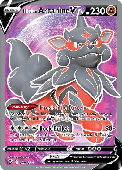 SWSH12: Hisuian Arcanine V (Full Art) (Holofoil)