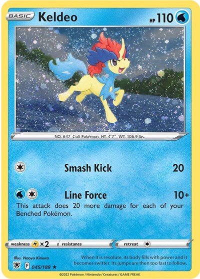MCAP: Keldeo - 045/189 (Cosmos Holo) (Holofoil)