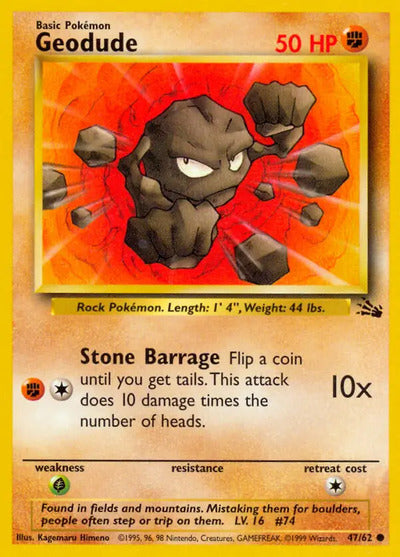 Geodude 47/62 Unlimited Fossil