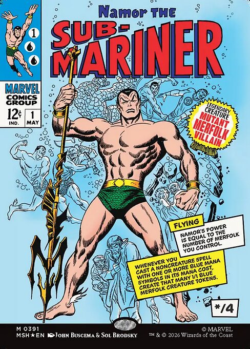 MSH: Namor The Sub-Mariner (Borderless) (Foil)