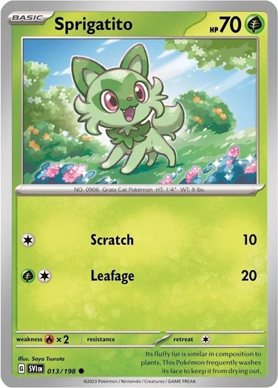 MCAP: Sprigatito - 013/198 (Mirage Holo) (Holofoil)