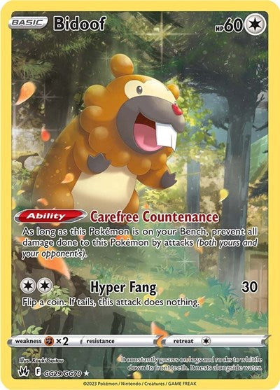 CRZ:GG: Bidoof (Holofoil)