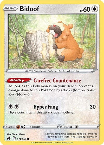 CRZ: Bidoof (Reverse Holofoil)