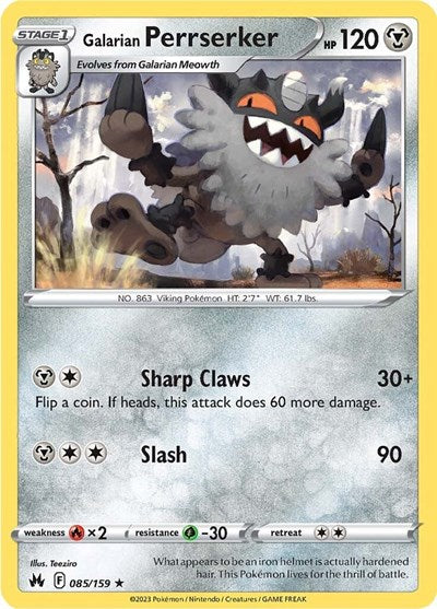 CRZ: Galarian Perrserker (Reverse Holofoil)