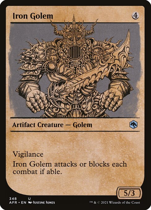 AFR: Iron Golem (Showcase) (Foil)