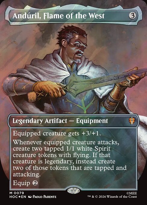 HOC: Anduril, Flame of the West (Borderless) (Surge Foil)