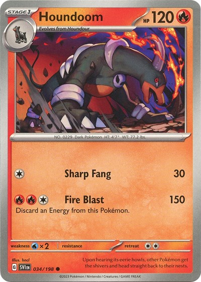 SVI: Houndoom - 034/198 (Reverse Holofoil)