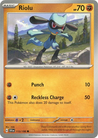 SVI: Riolu - 113/198 (Reverse Holofoil)