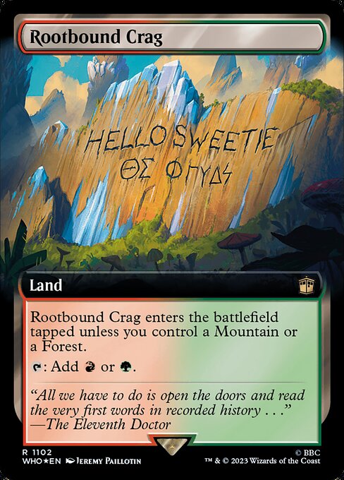 WHO: Rootbound Crag (Extended Art) (Surge Foil)