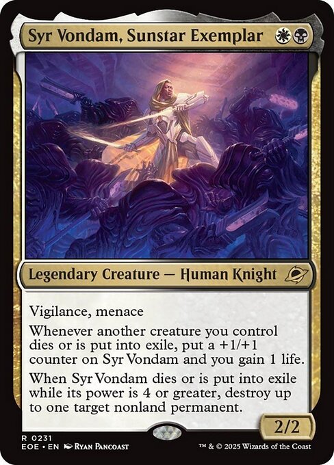 EOE: Syr Vondam, Sunstar Exemplar