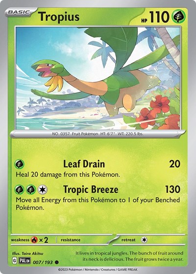 PAL: Tropius - 007/193 (Reverse Holofoil)