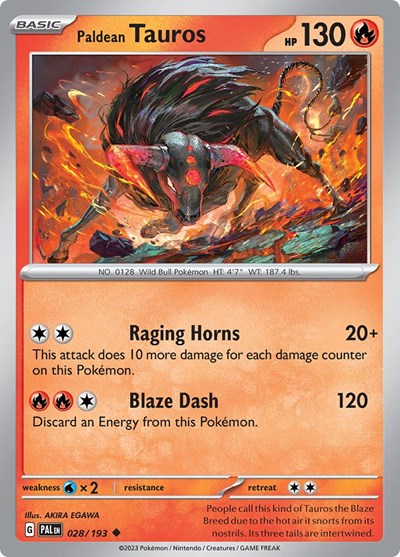 PAL: Paldean Tauros - 028/193