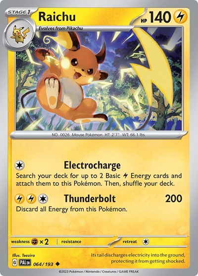 PAL: Raichu - 064/193 (Reverse Holofoil)