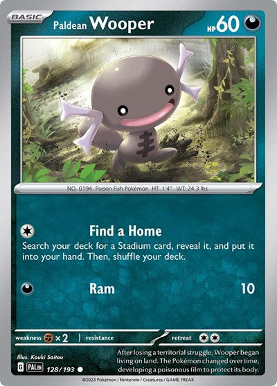 PAL: Paldean Wooper - 128/193 (Reverse Holofoil)