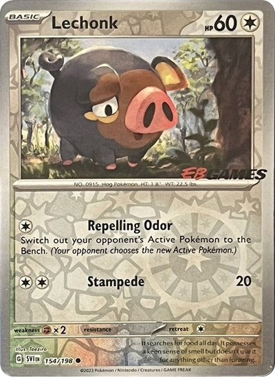 MCAP: Lechonk - 154/198 (EB Games Promo) (Reverse Holofoil)