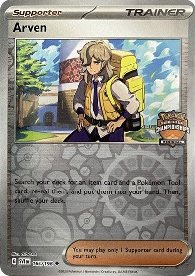 PR: Arven - 166/198 (Regional Championships) (Reverse Holofoil)