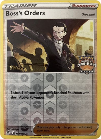 PR: Boss's Orders - 154/192 (Regional Championships) [Staff] (Reverse Holofoil)