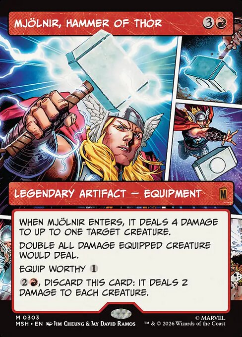 MSH: Mjolnir, Hammer of Thor (Borderless) (0303) (Foil)