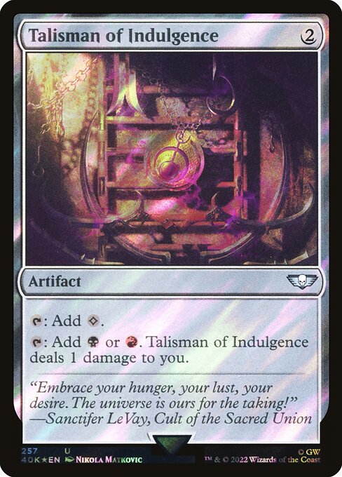 40K: Talisman of Indulgence (Surge Foil)