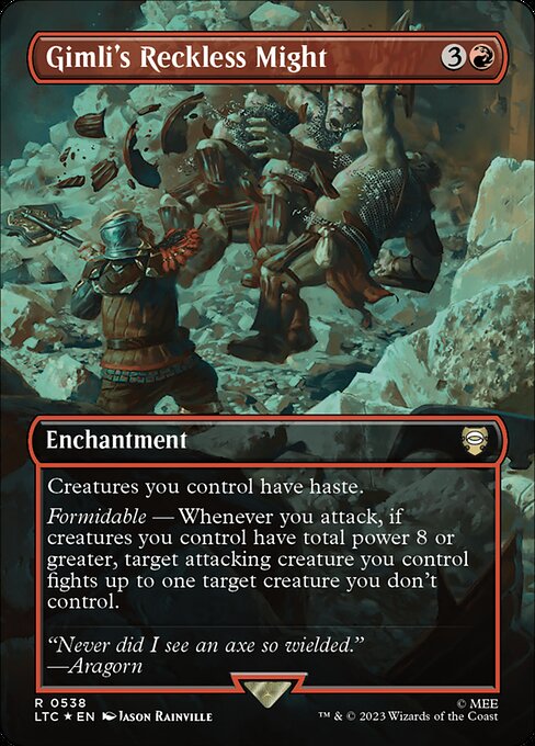 LTC: Gimli's Reckless Might (Borderless) (Surge Foil)