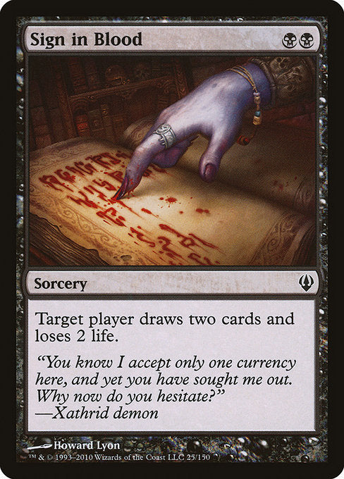 ARC: Sign in Blood