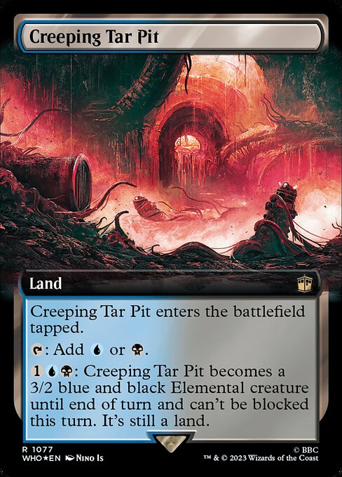WHO: Creeping Tar Pit (Extended Art) (Surge Foil)