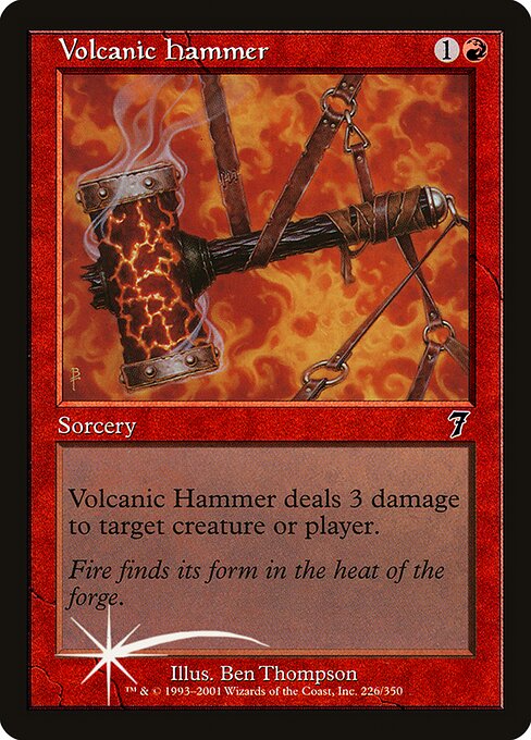 7ED: Volcanic Hammer (Foil)