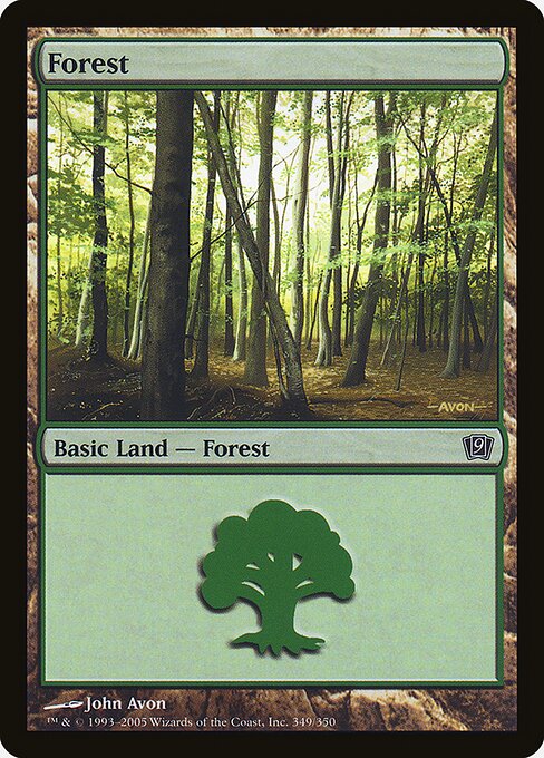 9ED: Forest (349) (Foil)