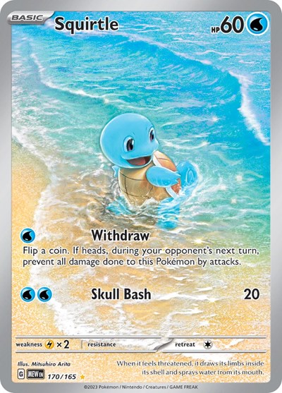 MEW: Squirtle - 170/165 (Holofoil)
