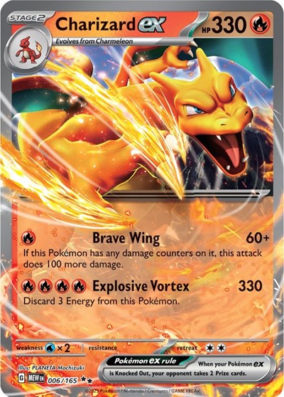 MEW: Charizard ex - 006/165 (Holofoil)