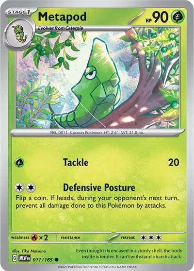 MEW: Metapod (Reverse Holofoil)