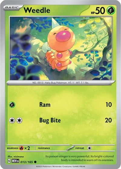 MEW: Weedle (Reverse Holofoil)
