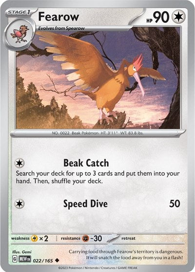 MEW: Fearow (Reverse Holofoil)