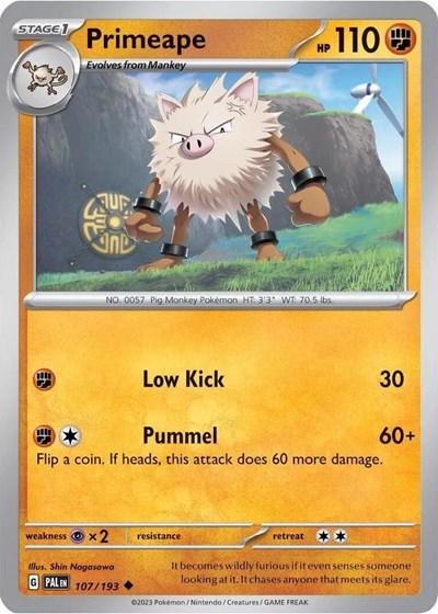 MCAP: Primeape - 107/193 (Cosmos Holo) (Holofoil)