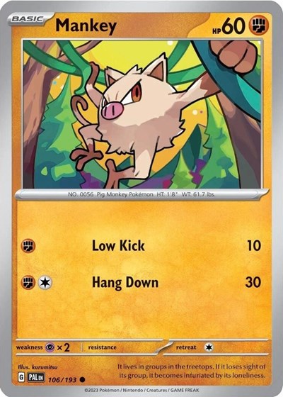 MCAP: Mankey - 106/193 (Cosmos Holo) (Holofoil)