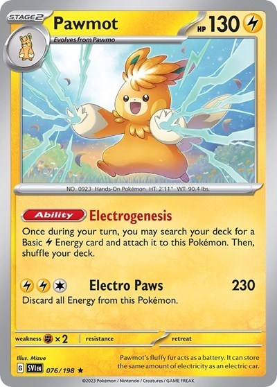 MCAP: Pawmot - 076/198 (Line Holo) (Holofoil)