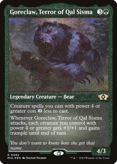 MUL: Goreclaw, Terror of Qal Sisma (Foil Etched)