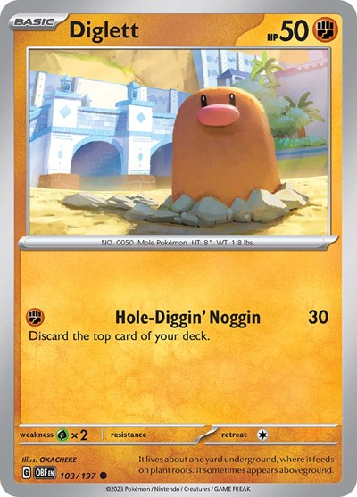 OBF: Diglett (Reverse Holofoil)