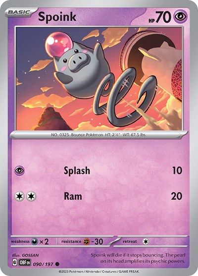 OBF: Spoink (Reverse Holofoil)