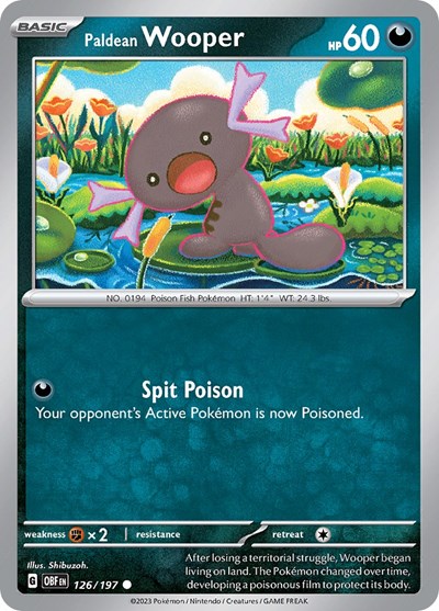 OBF: Paldean Wooper - 126/197 (Reverse Holofoil)