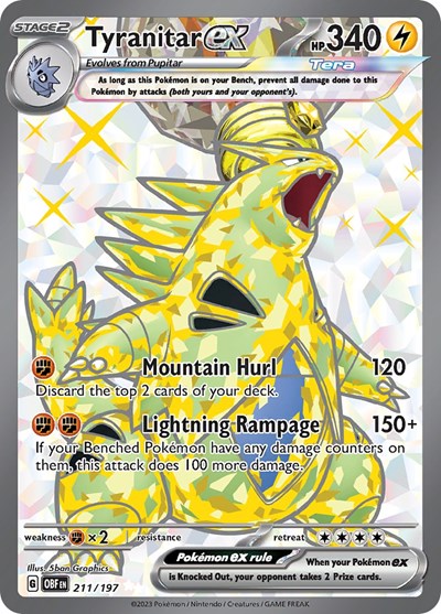 OBF: Tyranitar ex - 211/197 (Holofoil)