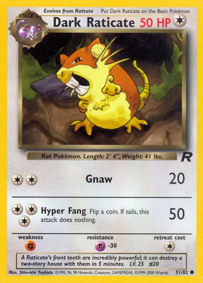 Dark Raticate 51/82 Unlimited Team Rocket