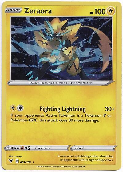 MCAP: Zeraora - 061/185 (Cosmos Holo) (Holofoil)