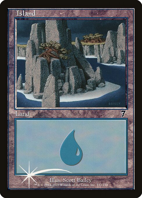 7ED: Island (332) (Foil)