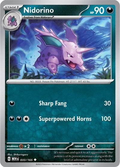 MEW: Nidorino (Reverse Holofoil)