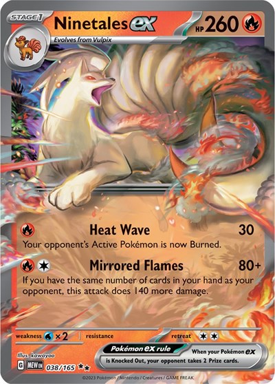 MEW: Ninetales ex - 038/165 (Holofoil)