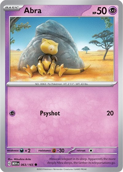 MEW: Abra (Reverse Holofoil)
